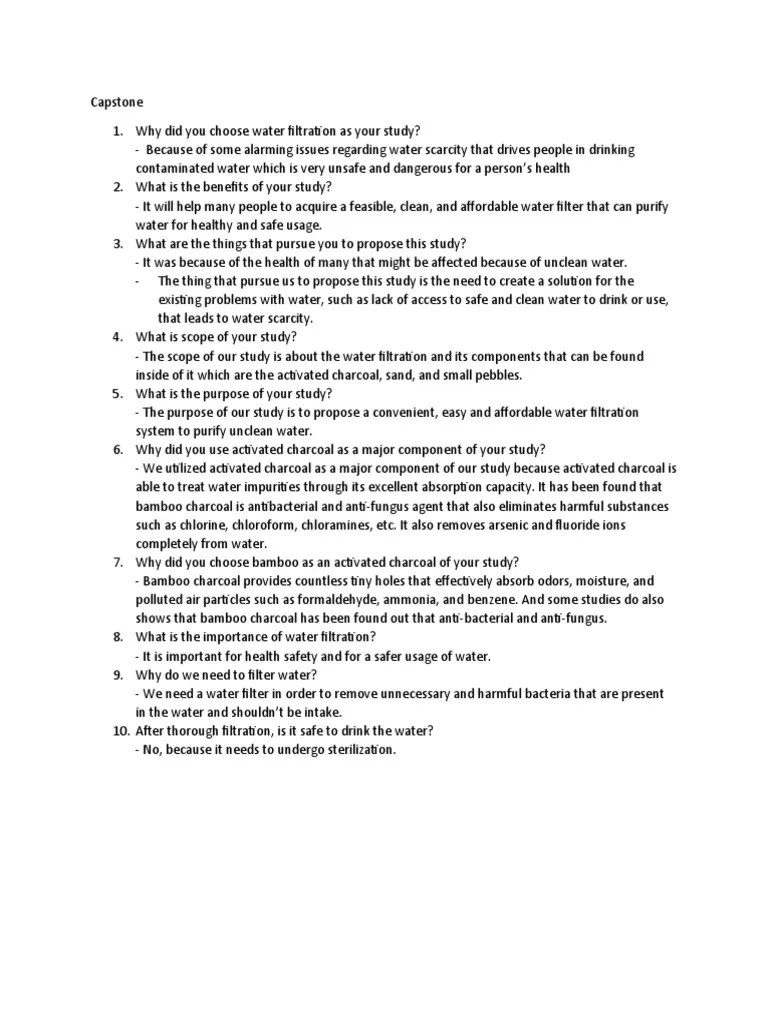 Possible Questions With Answers PDF Water Purification Water