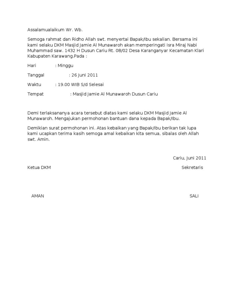 15 Contoh Surat Edaran Isra Miraj