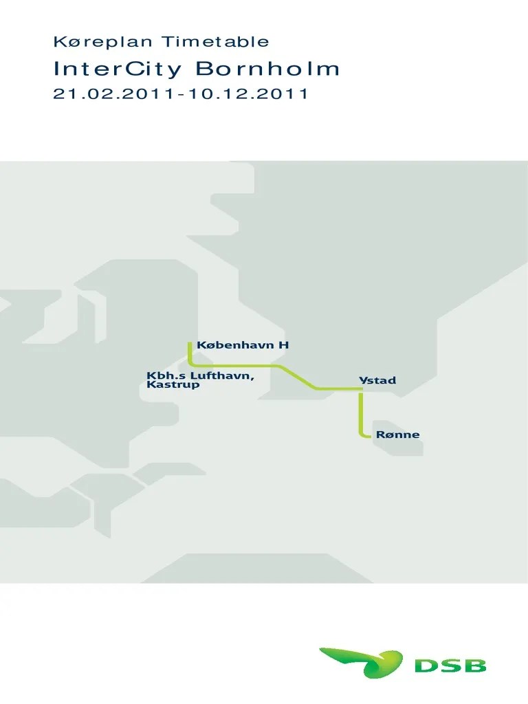 Køreplan InterCity Bornholm 21.02.201110.12.2011 DSB PDF
