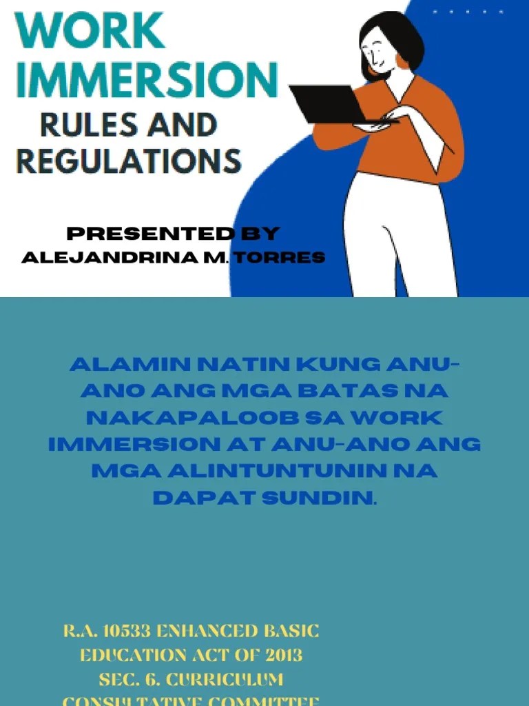 Work Immersion Rules and Regulations PDF
