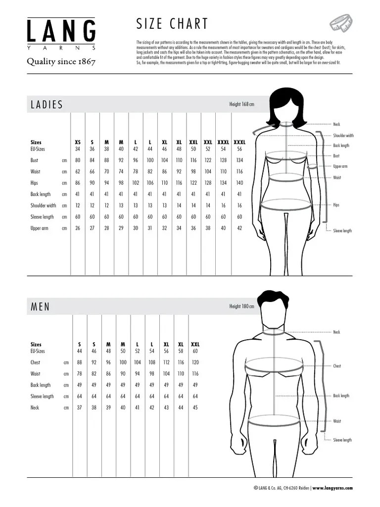 Size Chart: Ladies | PDF | Sweater | Human Appearance