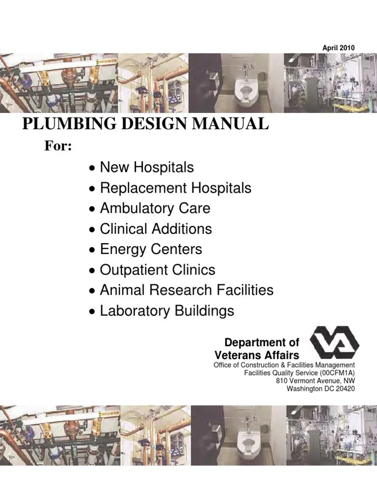 plumbing Design Manual Veterans Health Administration