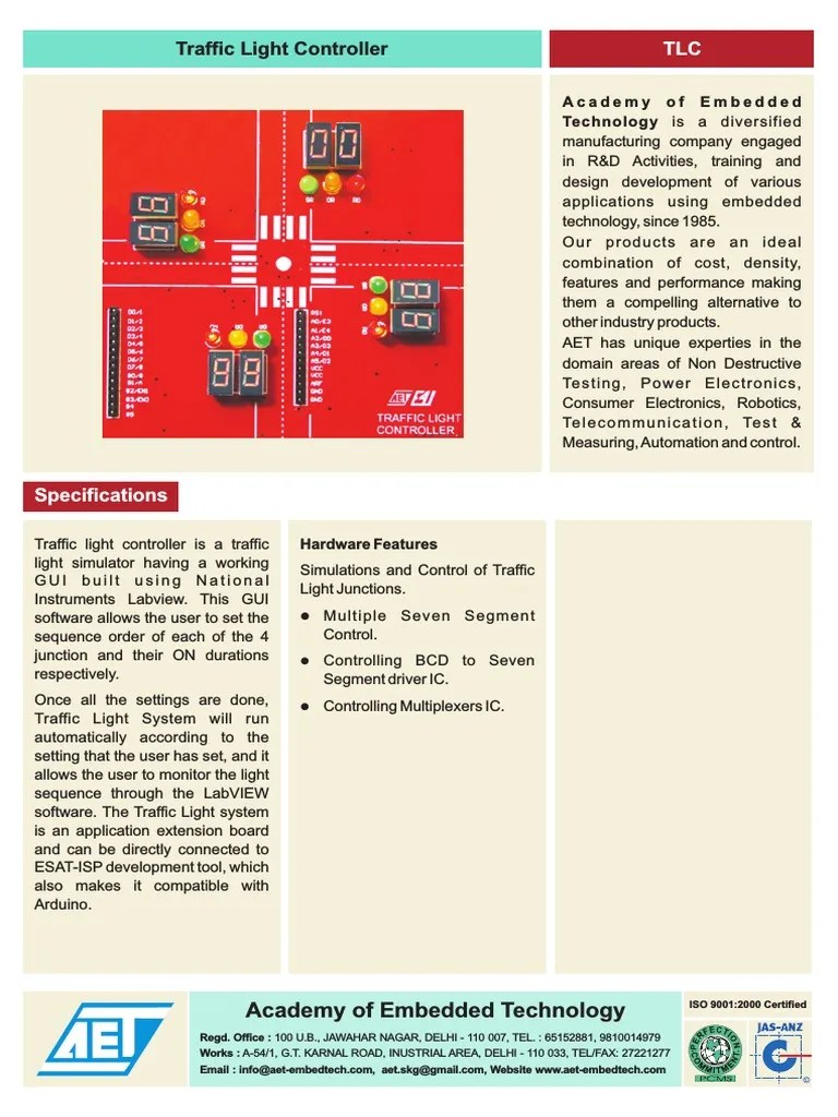 8051 Interface Kit Traffic Light Controller PDF Embedded System Computer Engineering