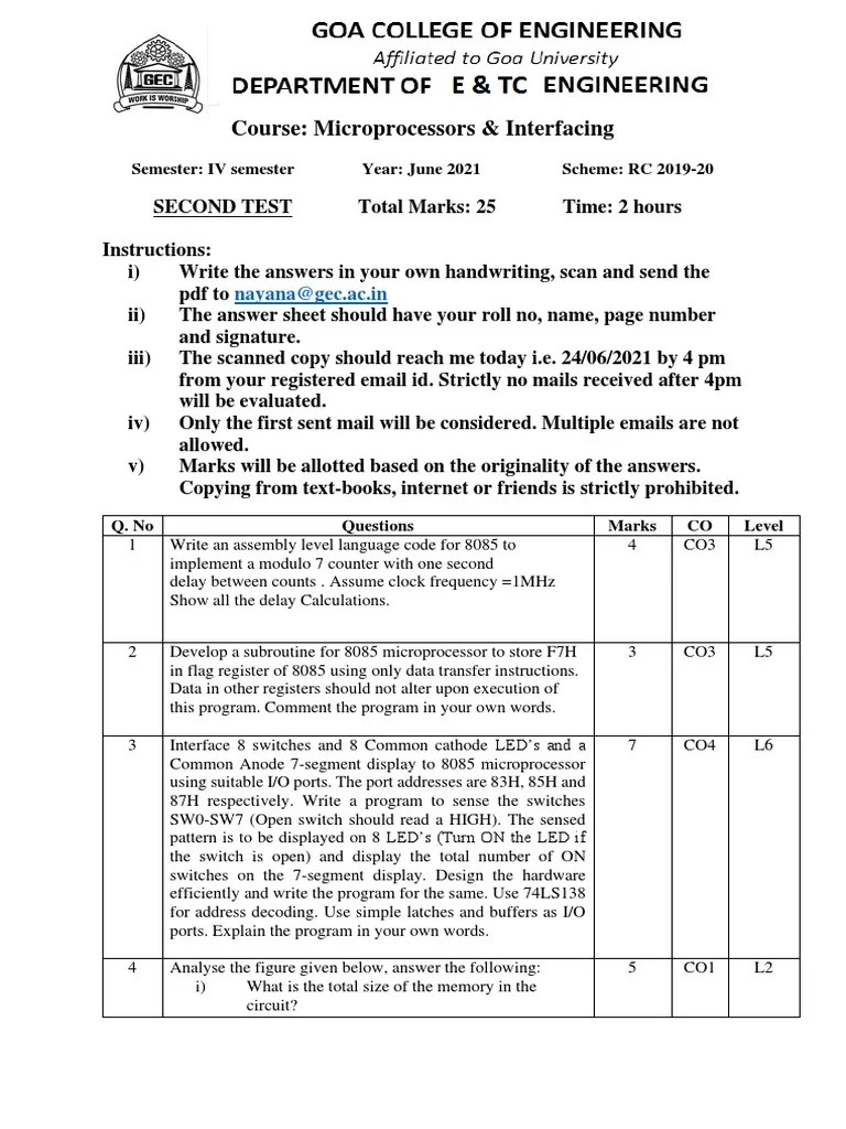 Course Microprocessors & Interfacing Nayanagec Ac.in PDF