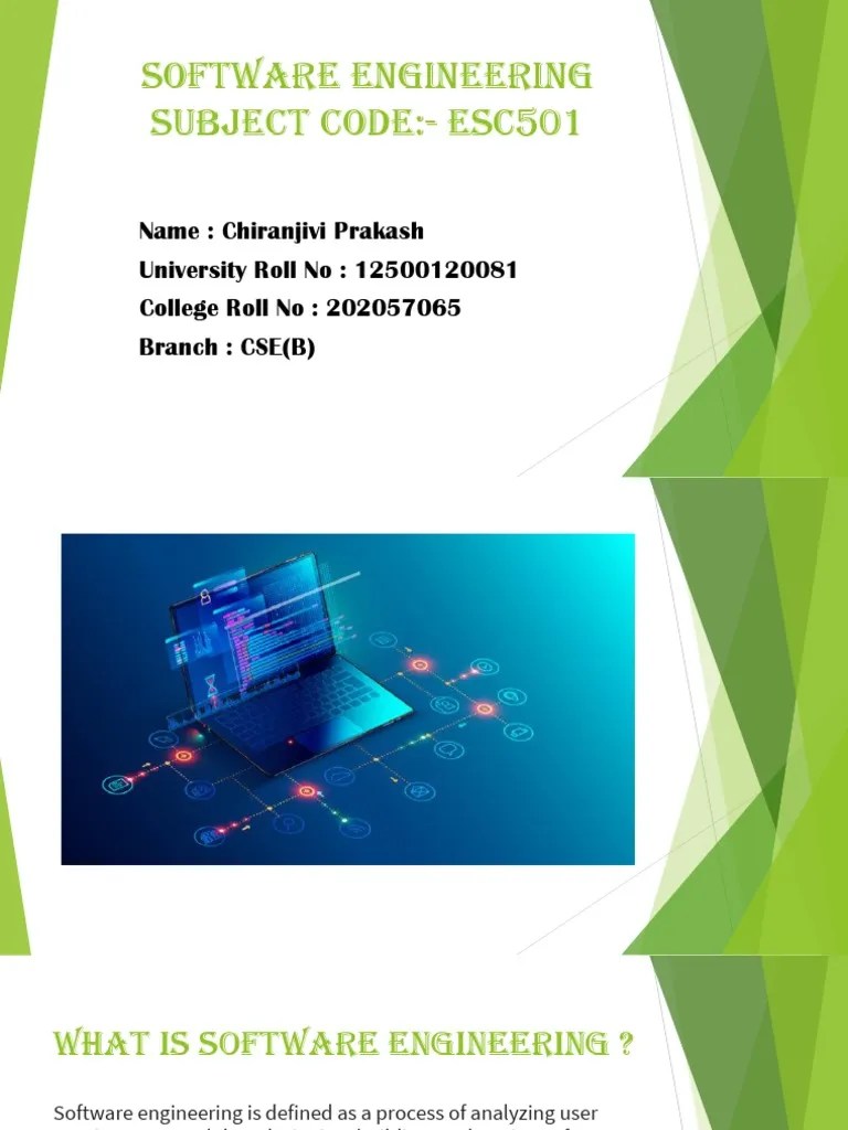 Software Engineering Subject CodeEsc501 PDF Software Engineering Business