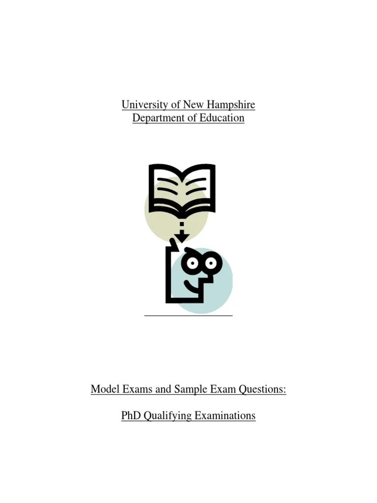 PHD Model Exams-Sample Questions | PDF | Test (Assessment) | Critical