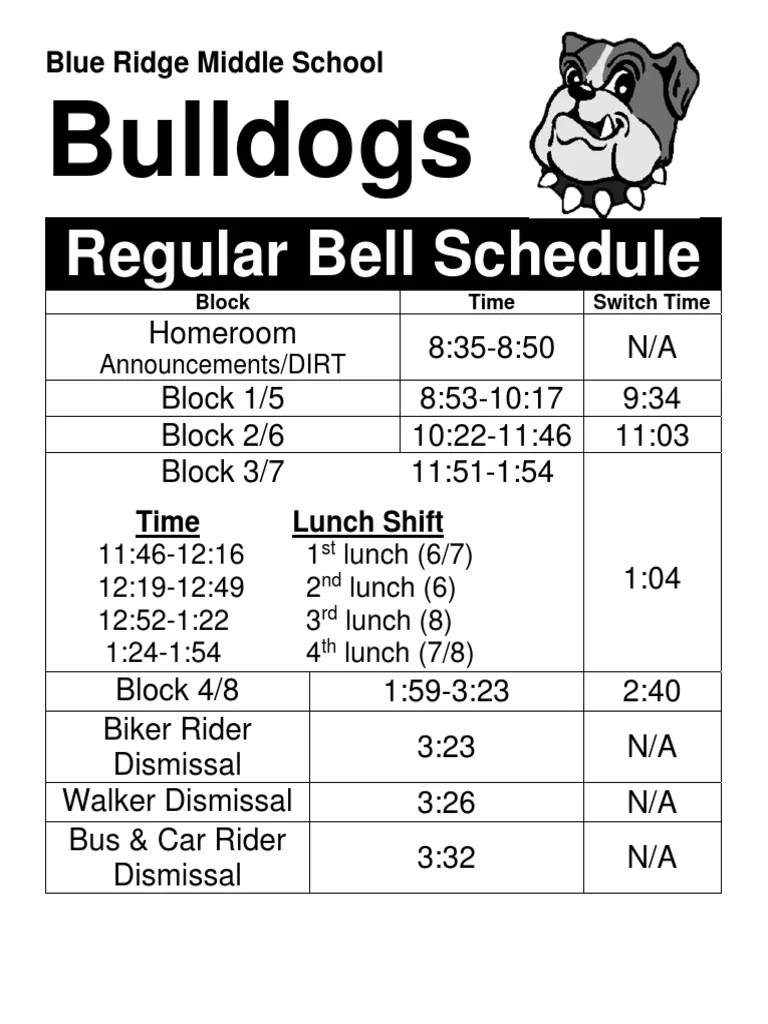 Bell Schedule Posters 20162017 PDF Transport Land Transport