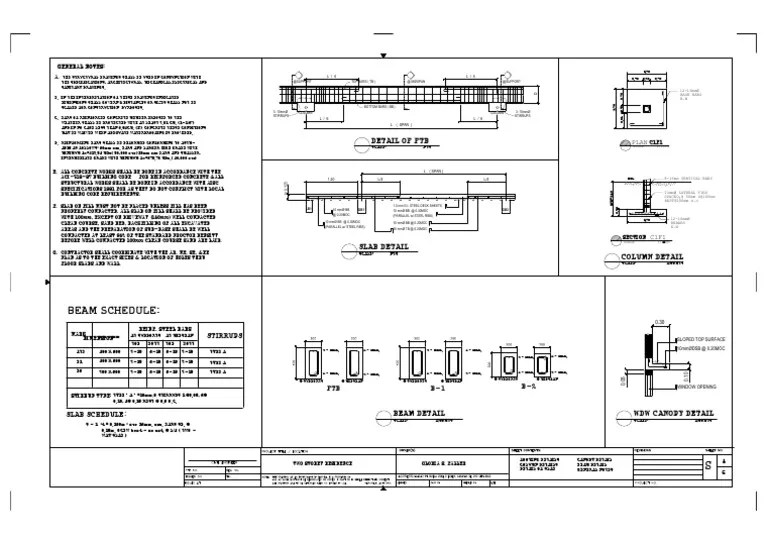 Beam Schedule Detail of FTB PDF Materials Architectural Design