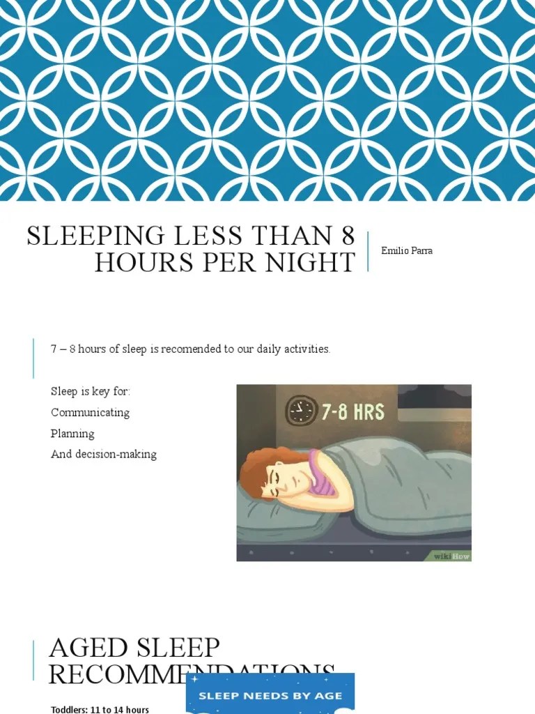 Sleeping Less Than 8 Hours Per Night PDF