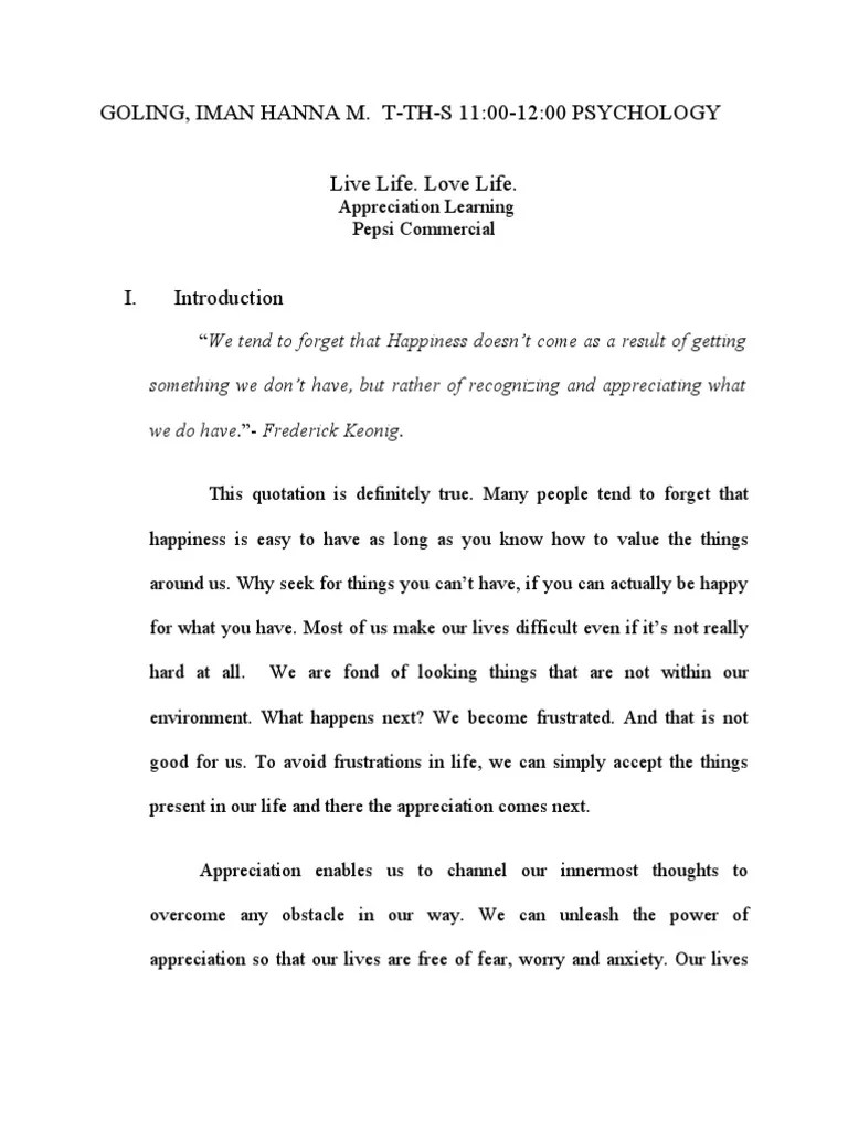 Psychology Reaction Paper 1 Mind Happiness & SelfHelp