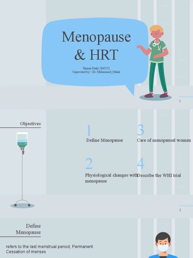 Meno Pause&HRTs PDF Menopause Hormone Replacement Therapy