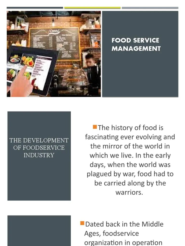 Food Service Management PDF Foodservice Restaurants