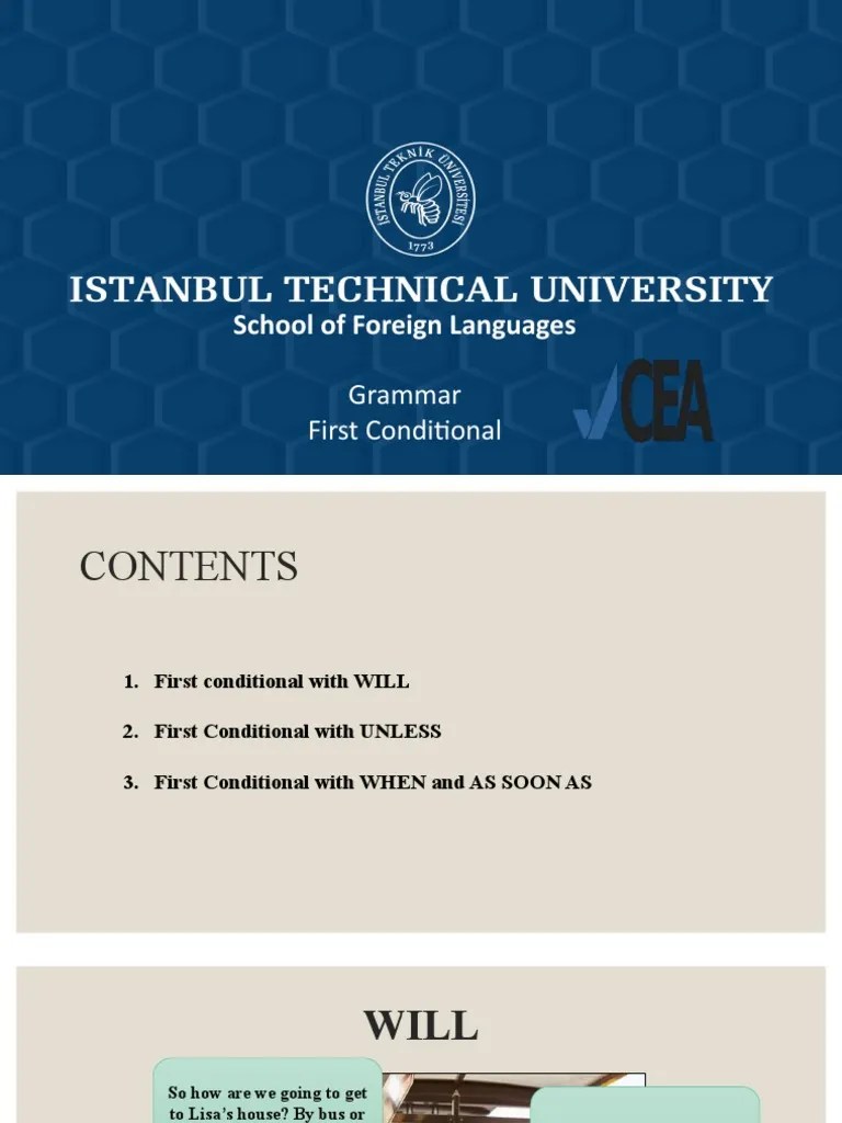 First Conditional PDF Syntax Human Communication