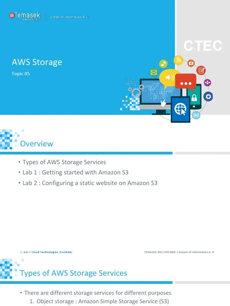 5 AWS Storage PDF Amazon  Services Cloud Computing