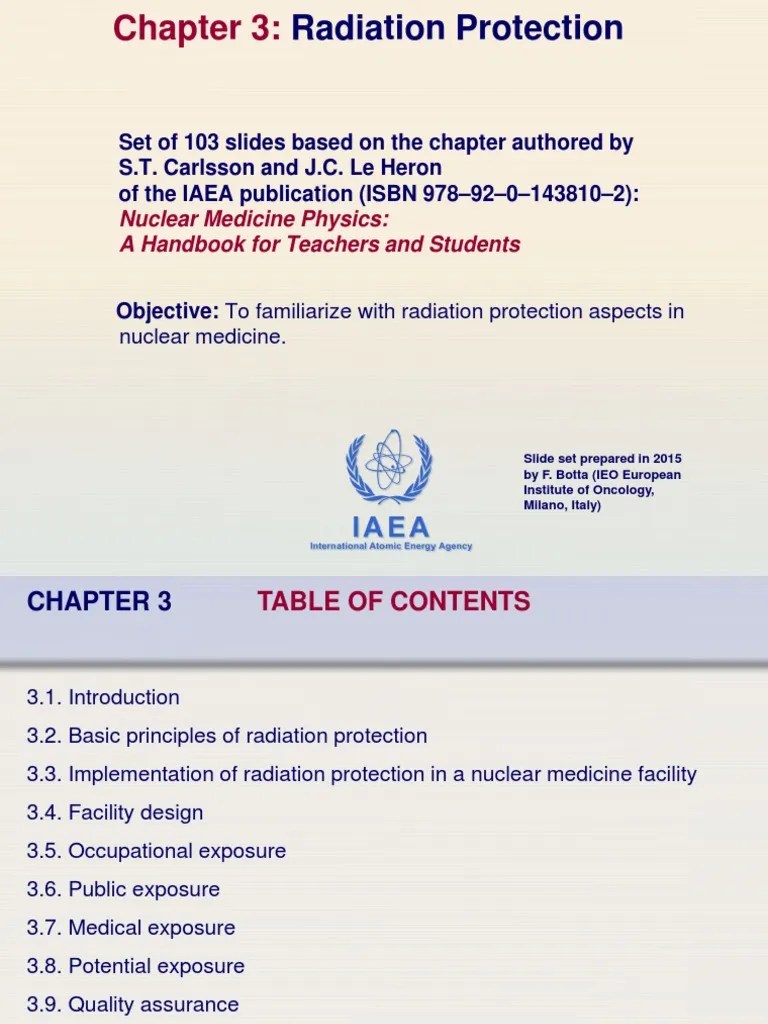 Radiation Protection in Nuclear Medicine Justification, Optimization