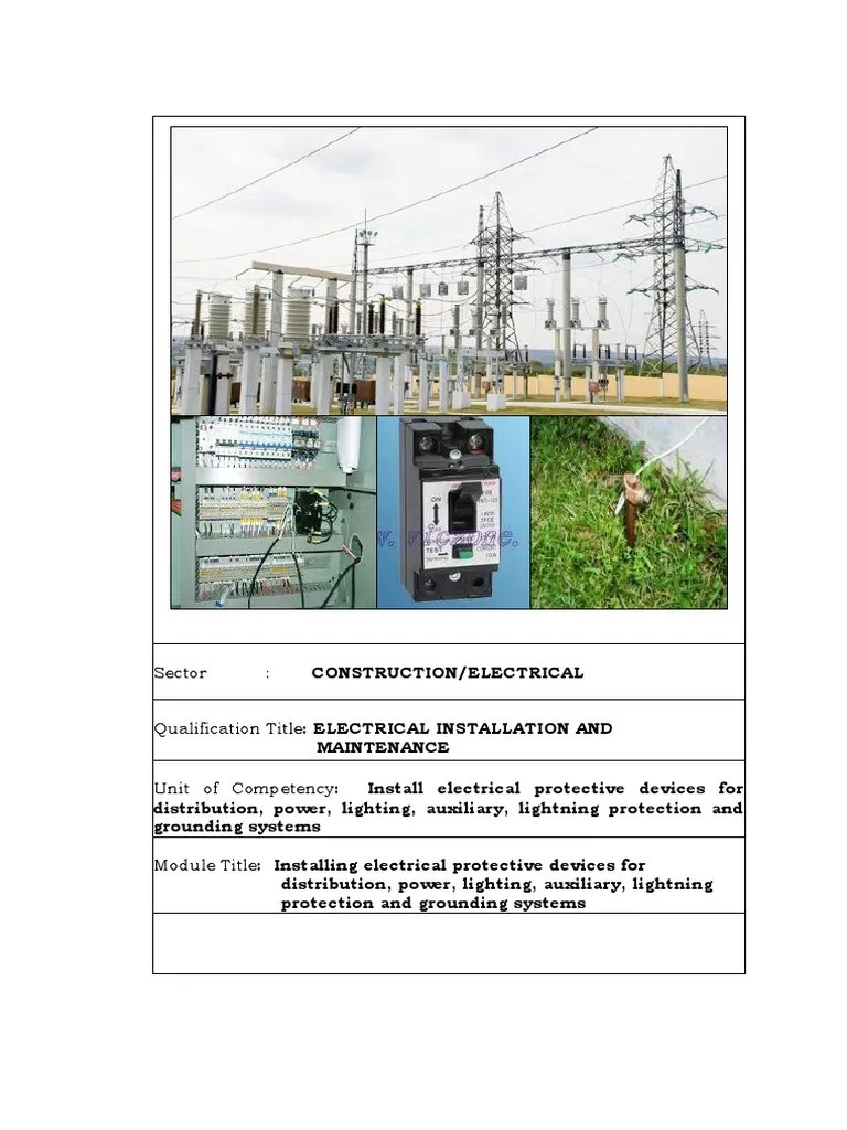 Core Install Electrical Protective Devices For Distribution Power