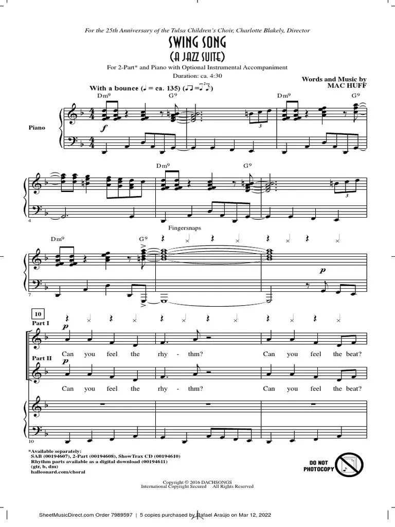 swingsongajazzsuite PDF