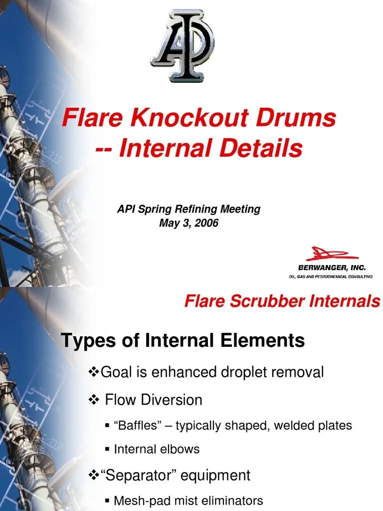 Attachment 8 Flare Knockout Drum Internals PDF Gas Technologies