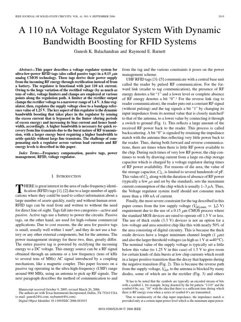 2006 A 110 NA Voltage Regulator System With Dynamic Bandwidth