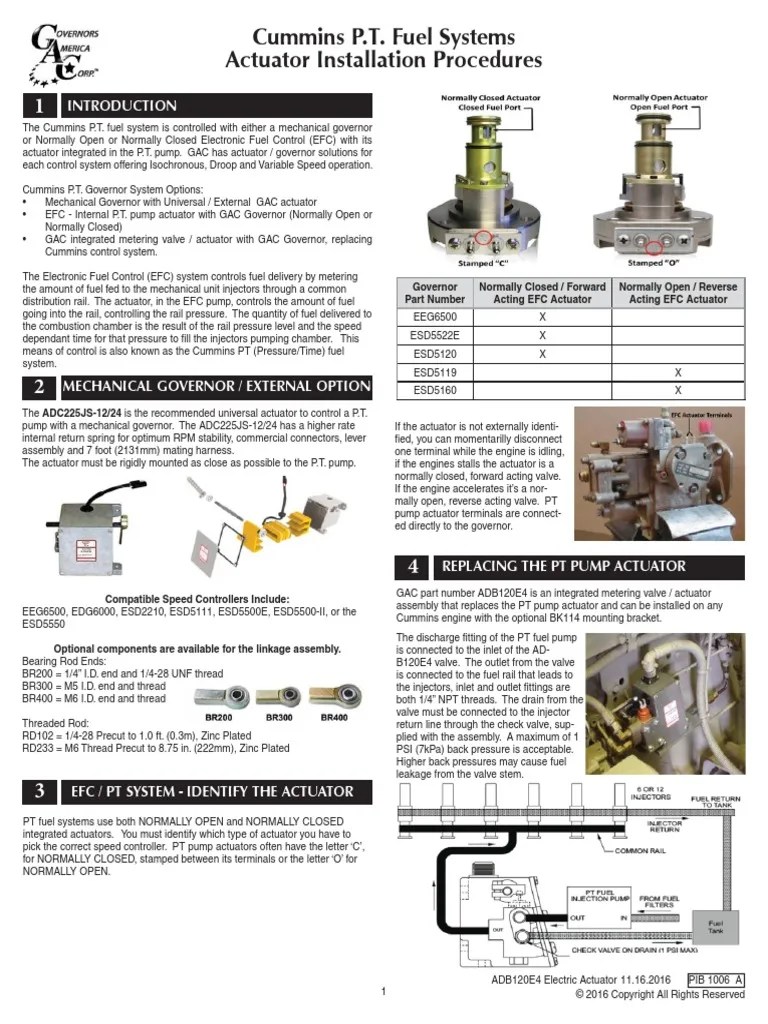 Cummins PT Fuel System PDF Valve Pump