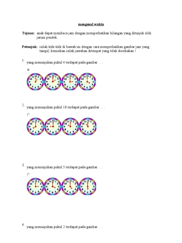 Contoh Soal Matematika Nalaria Realistik Sd Kelas 1