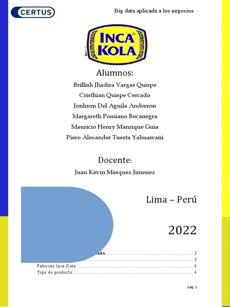 Inka Cola PDF Marketing Marca