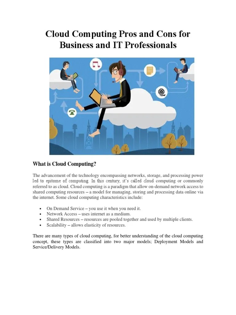 Cloud Computing Pros and Cons For Business and IT Professionals PDF