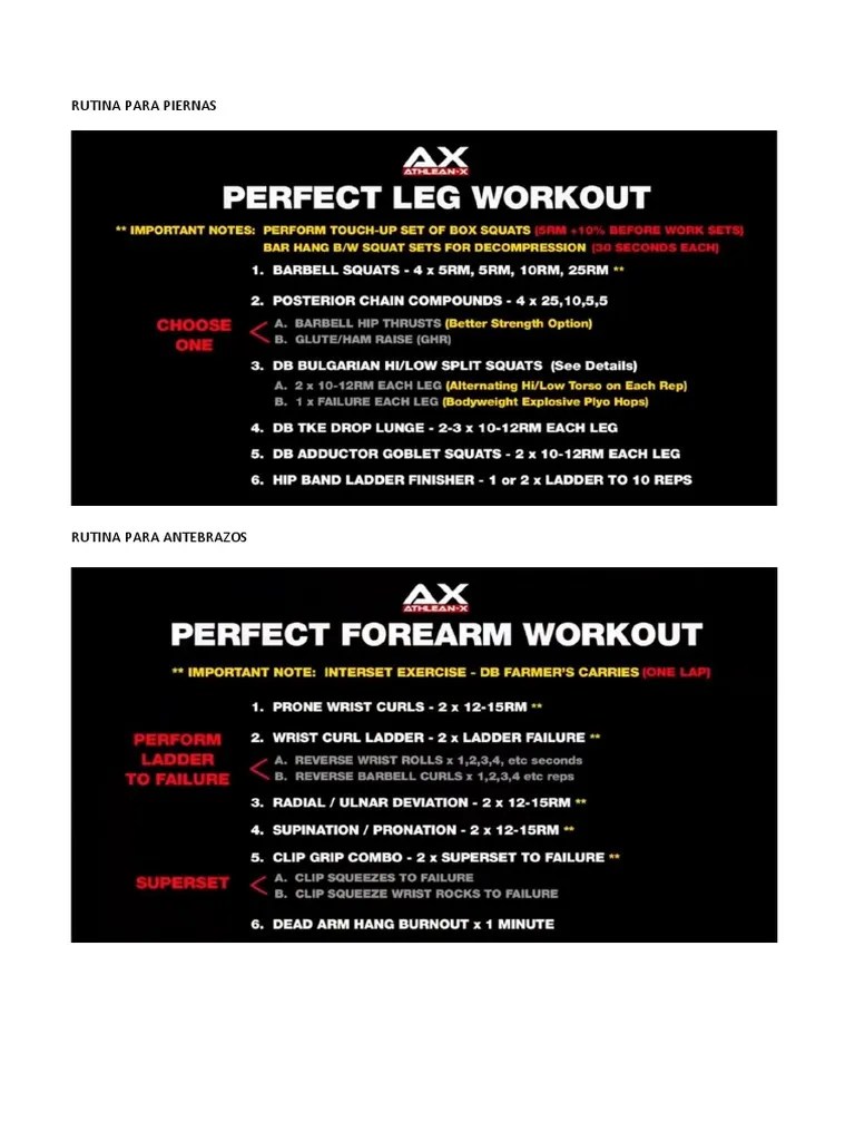 Rutinas Athlean X PDF