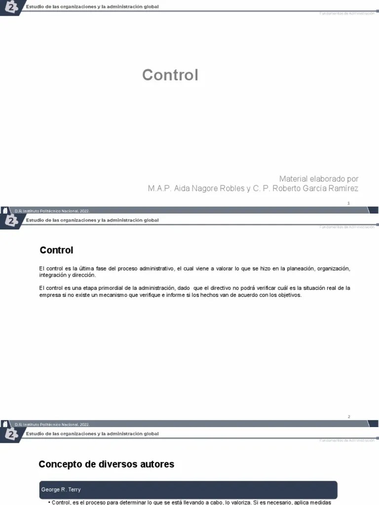 Etapa de Control Administrativo | PDF | Planificación | Medición