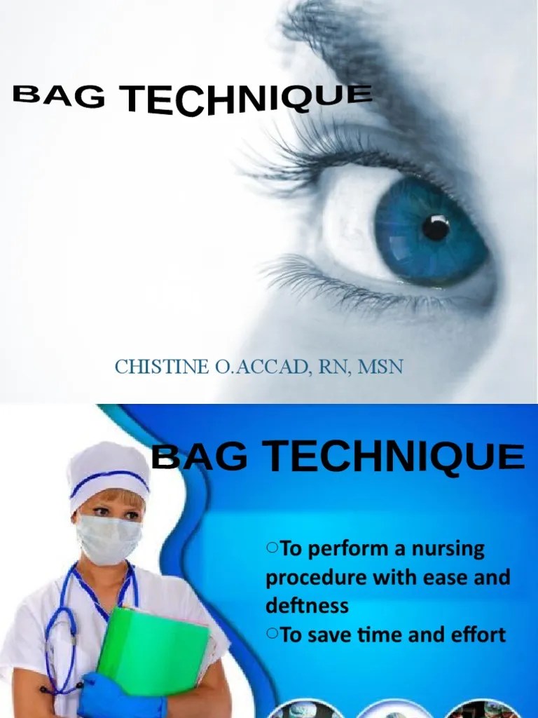 Bag Technique PDF Hand Washing Health Sciences