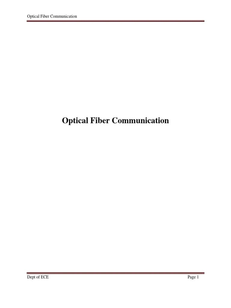 Oc r16 16 Units Notes PDF Optical Fiber Refraction