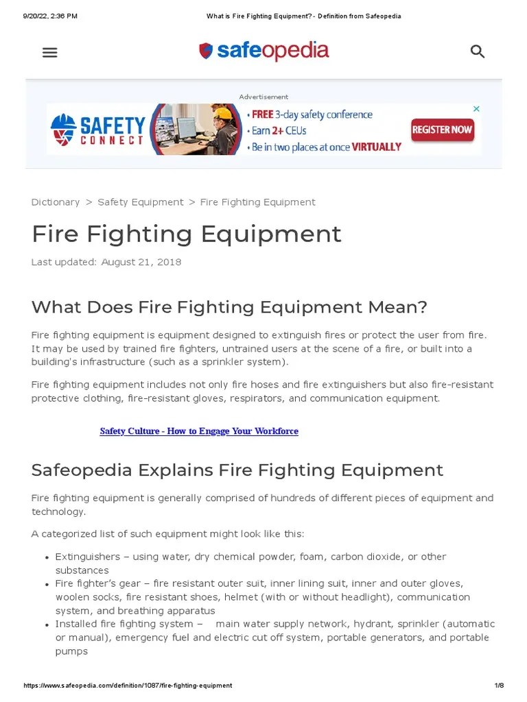 What is Fire Fighting Equipment_ Definition from Safeopedia PDF