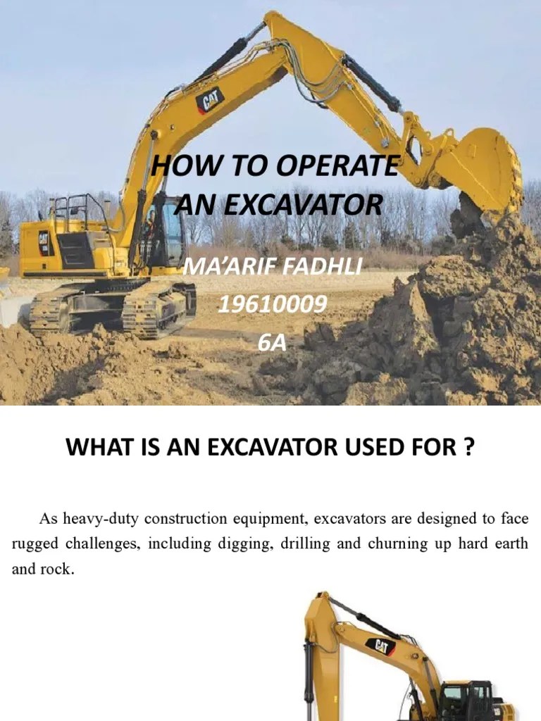 How To Operate Excavator PDF