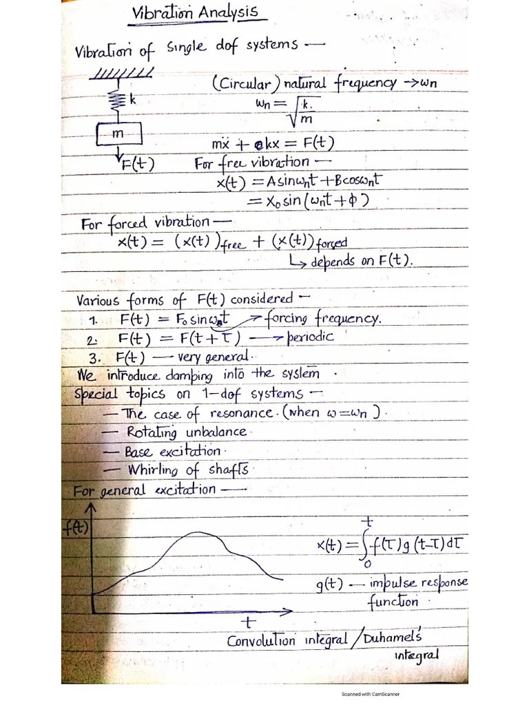 Vibration Notes PDF