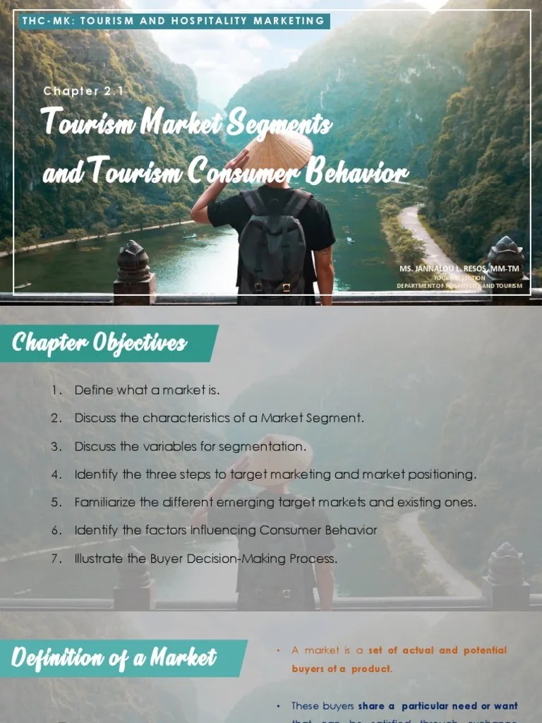 Chapter 2.1 Tourism Market Segment and Tourism Consumer Behavior