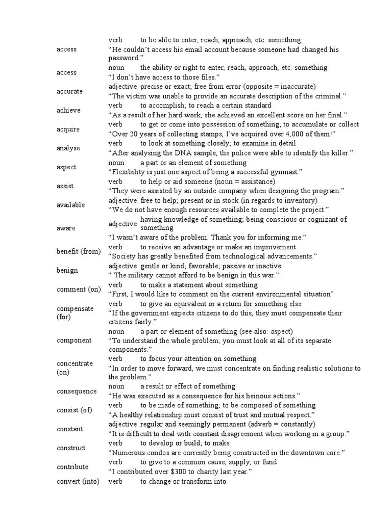 access PDF Verb Adjective