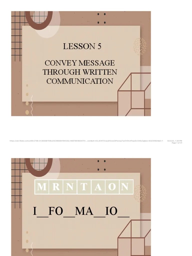 Conveying Messages Through Written Communication PDF I Phone Essays