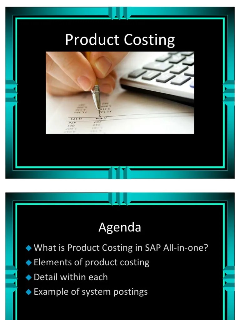 SAP COPC Product Costing in SAP ERP6.0 One PDF Variance Cost