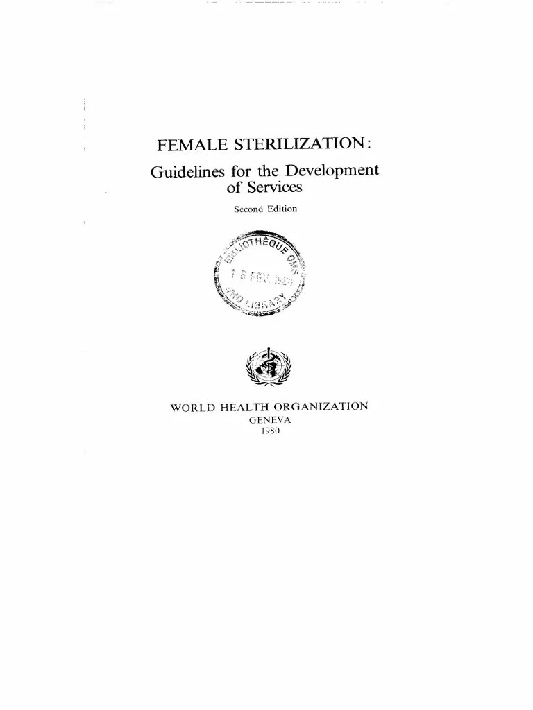 female sterilization WHO PDF