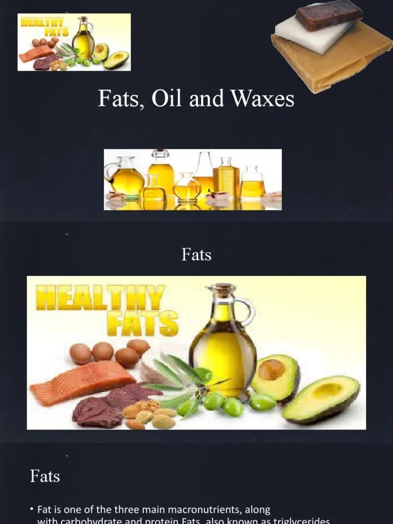 FatsOil and Waxes PDF Fat Wax