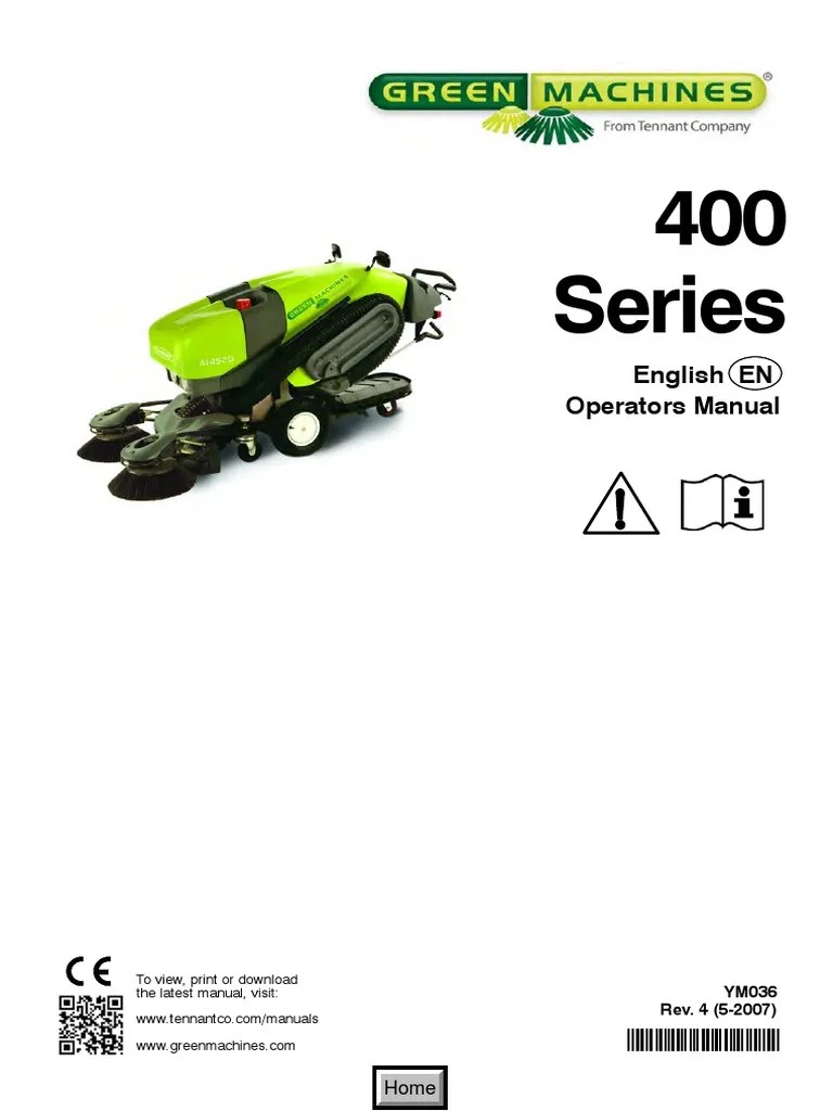 400 Green Machine Operator Manual | PDF | Vacuum Cleaner | Manufactured