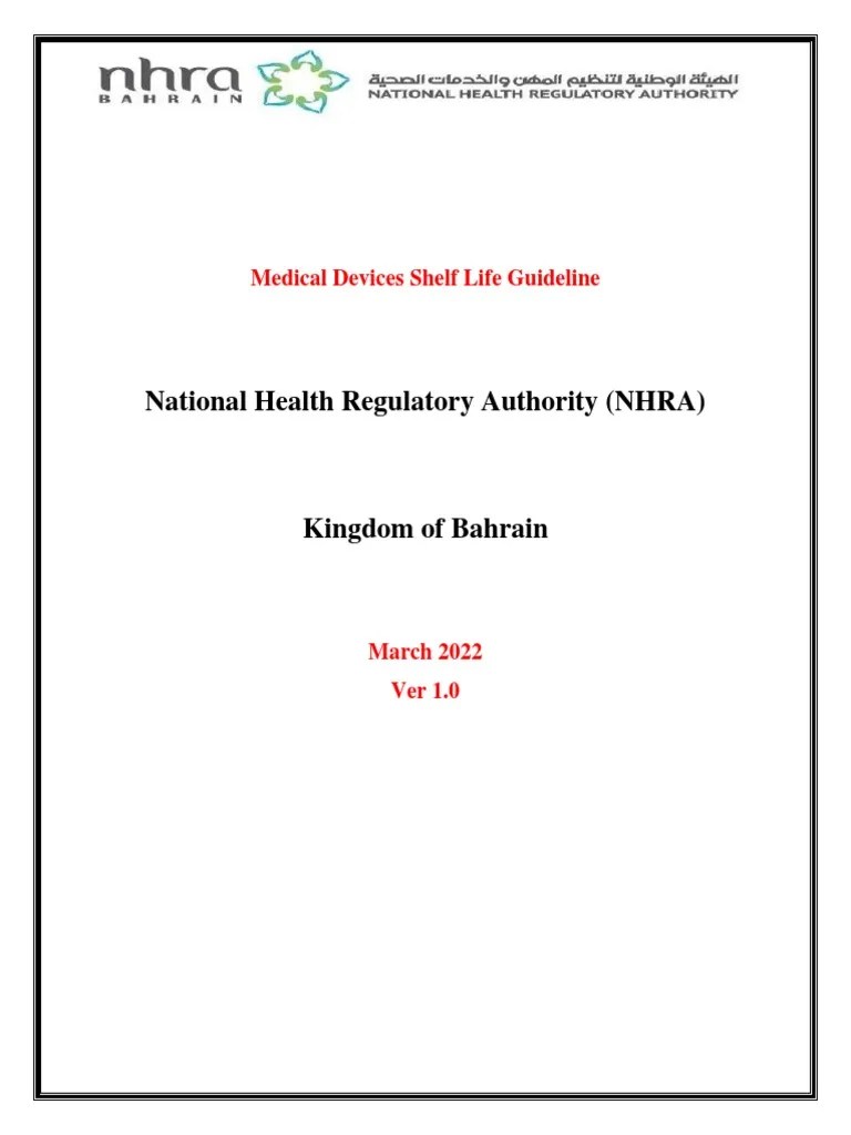 Medical Devices Shelf Life Guideline Ver 1.0 PDF Shelf Life Medical Device