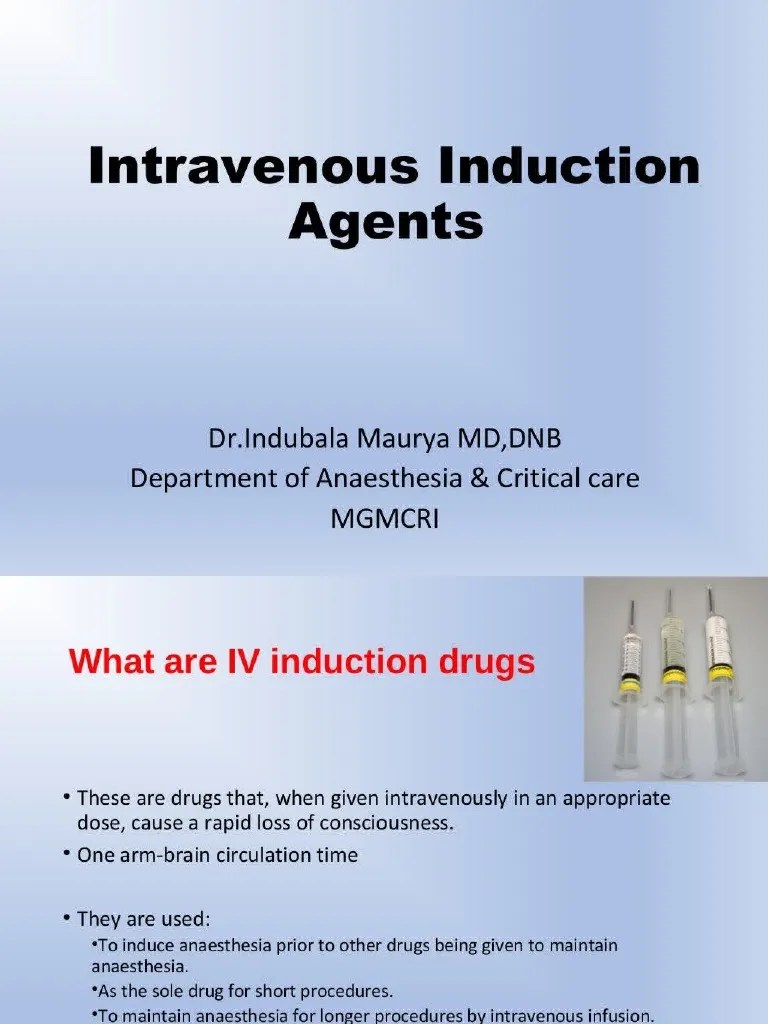 intravenousinductionagents58748798 PDF