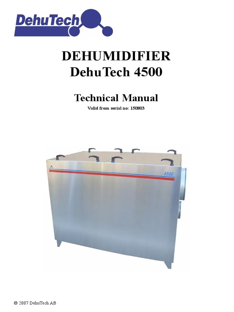 DT 4500 | PDF | Duct (Flow) | Humidity