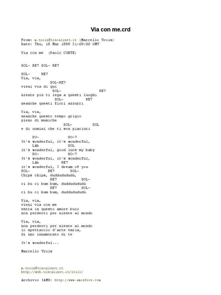 Via, via, non perderti per niente al mondo lo spettacolo d'arte. Via Con Me Paoloconte