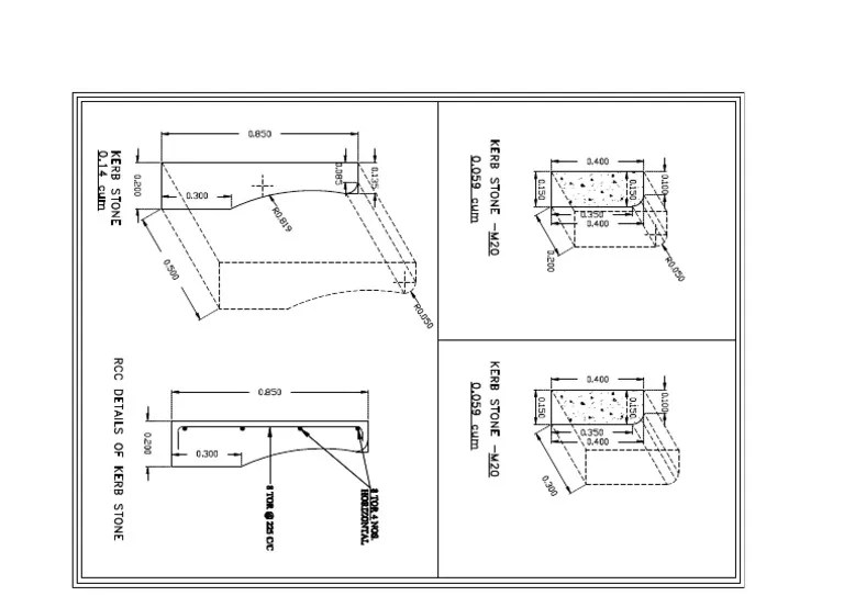 Kerb Stone DwgModel PDF