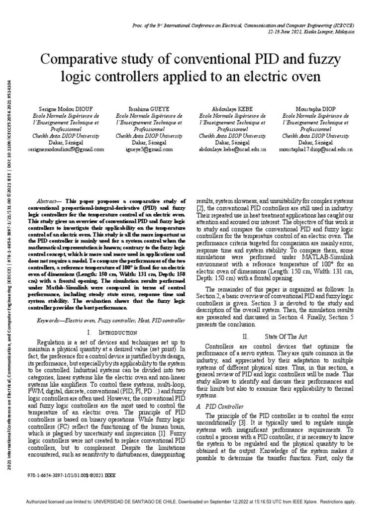 Comparative Study of Conventional PID and Fuzzy Logic Controllers