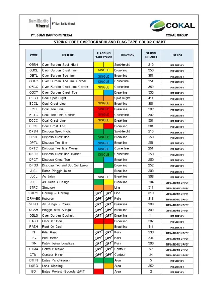 A Comprehensive Guide to Cartographic Codes, Flagging Tape Colors, and Feature Functions for