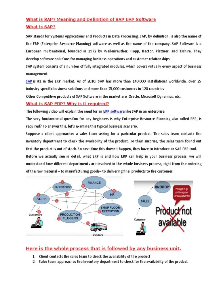 01) What Is SAP Meaning and Definition of SAP ERP Software PDF