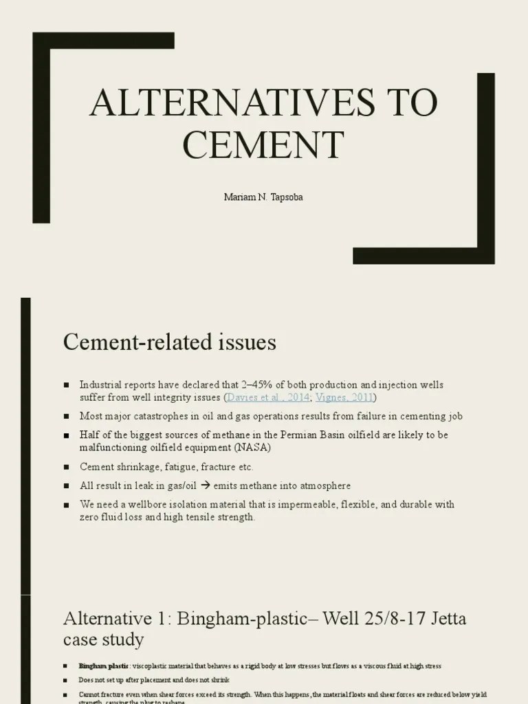 Alternatives To Cement PDF Strength Of Materials Concrete